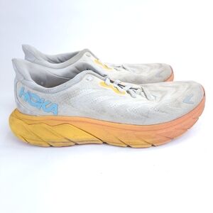 Hoka One One Womens Arahi 6 1123195 NCBDB White Running Shoes Sneakers Sz 8 B